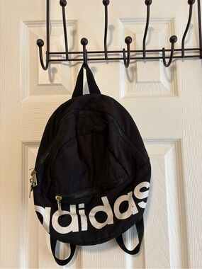 adidas Black Logo Mini Backpack for kids